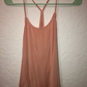 Peach razor back tank